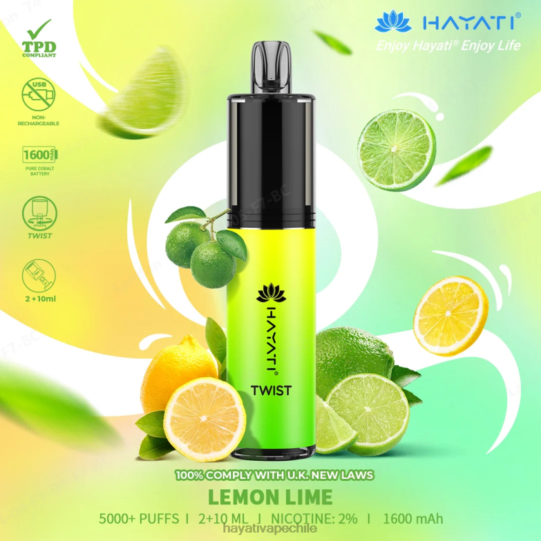 Hayati Twist desechable Lima Limon 8404L75 Hayati Vape Liquid