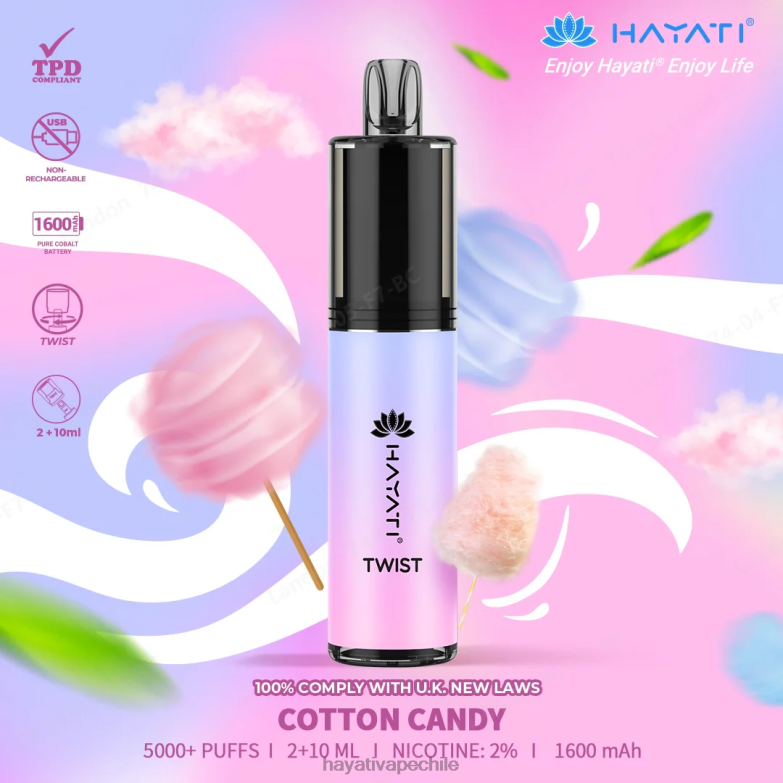 Hayati Twist desechable algodón de azúcar 8404L67 Hayati Vape Review