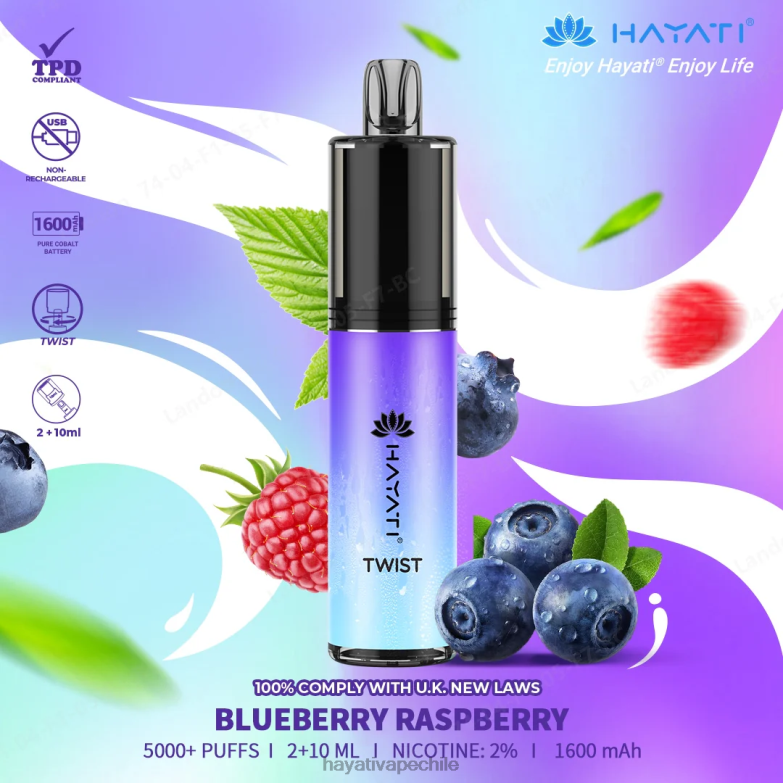 Hayati Twist desechable frambuesa arándano 8404L66 Hayati Vape Near Me