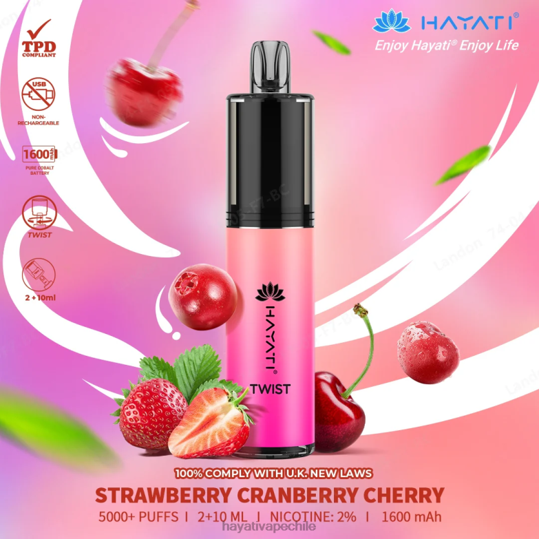 Hayati Twist desechable fresa arándano cereza 8404L81 Hayati Chile