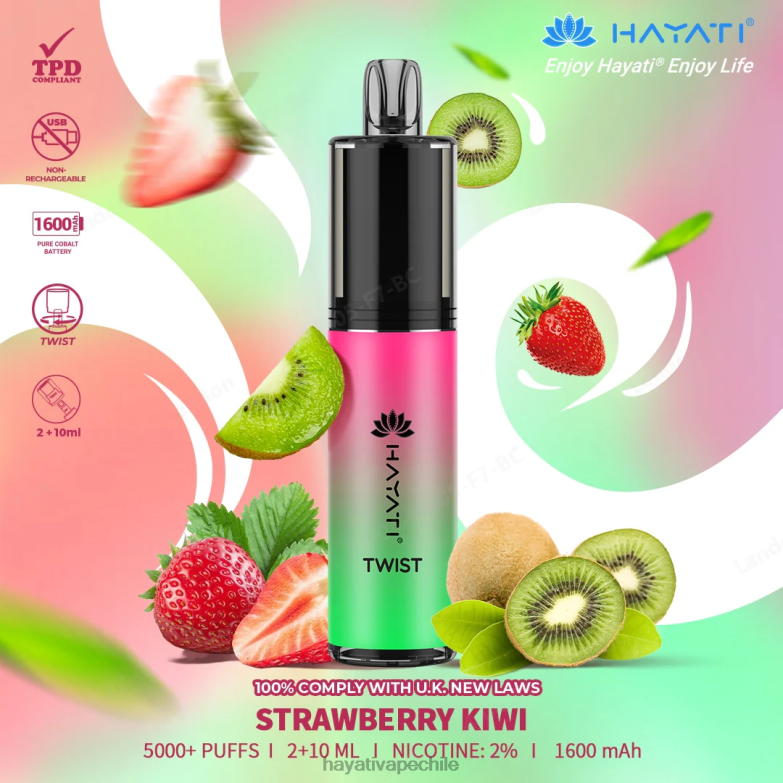 Hayati Twist desechable kiwi fresa 8404L83 Hayati Vape Chile