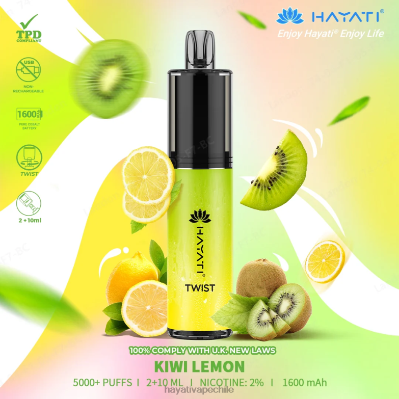 Hayati Twist desechable kiwi limon 8404L73 Hayati Vape Chile