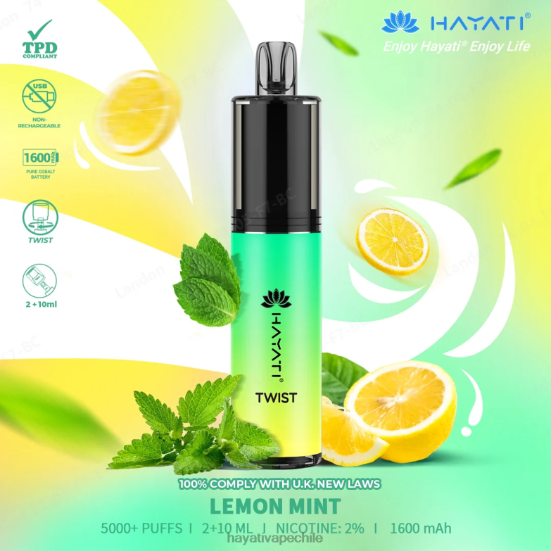 Hayati Twist desechable menta Limón 8404L76 Hayati Vape Near Me
