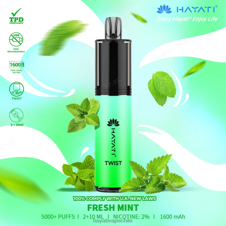 Hayati Twist desechable menta fresca 8404L70 Hayati Flavour Vapes