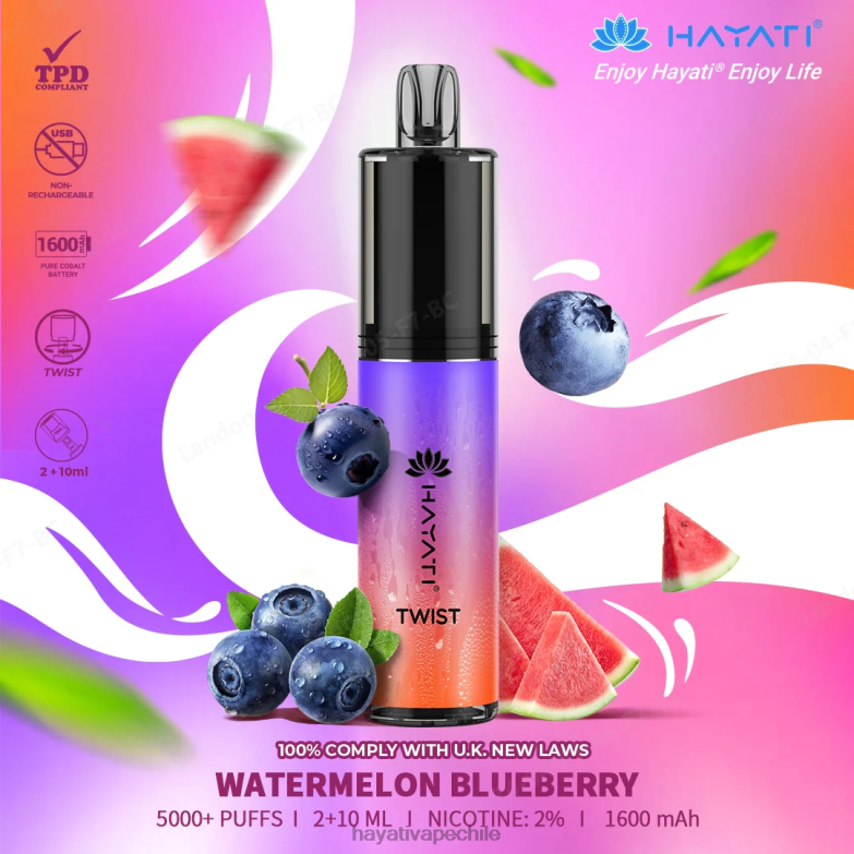 Hayati Twist desechable sandia arandano 8404L88 Hayati Flavours Chile