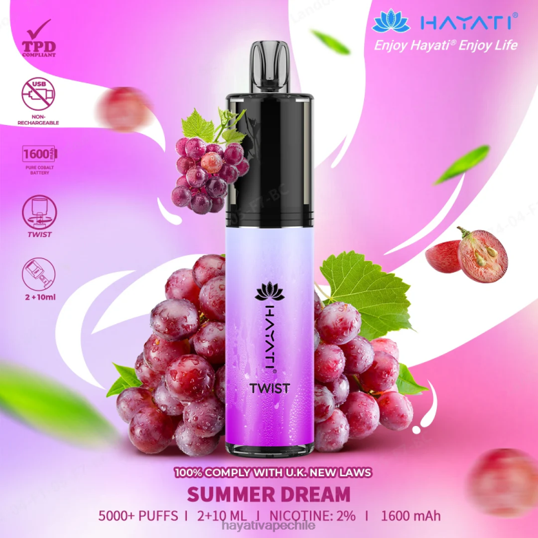 Hayati Twist desechable sueño de verano 8404L87 Hayati Vape Review