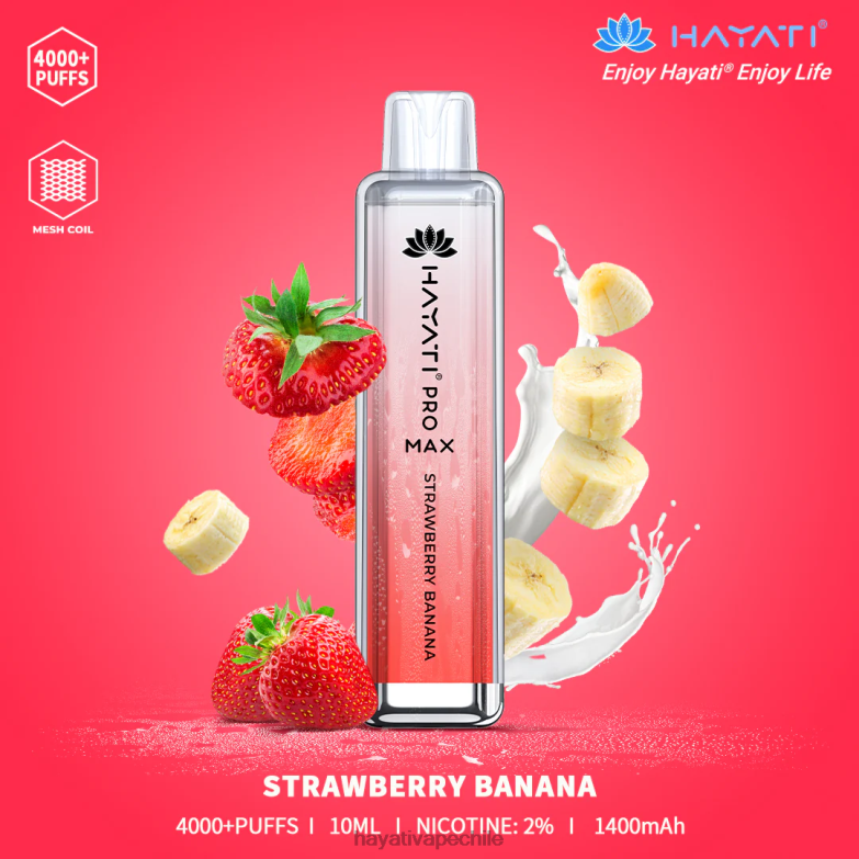 Hayati Pro Max desechable Fresa plátano 8404L139 Hayati Flavour List