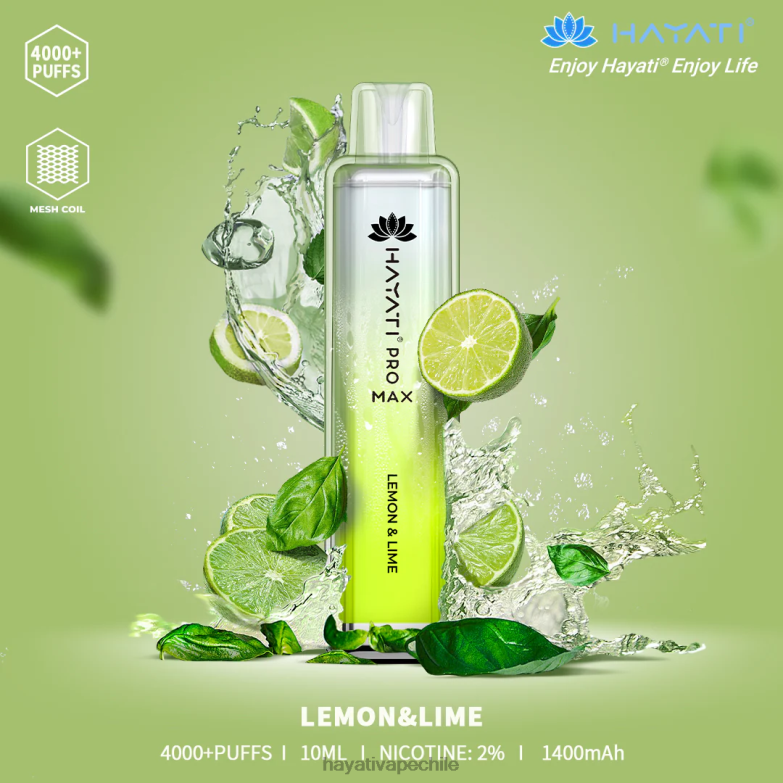 Hayati Pro Max desechable Lima Limon 8404L109 Hayati Flavour List