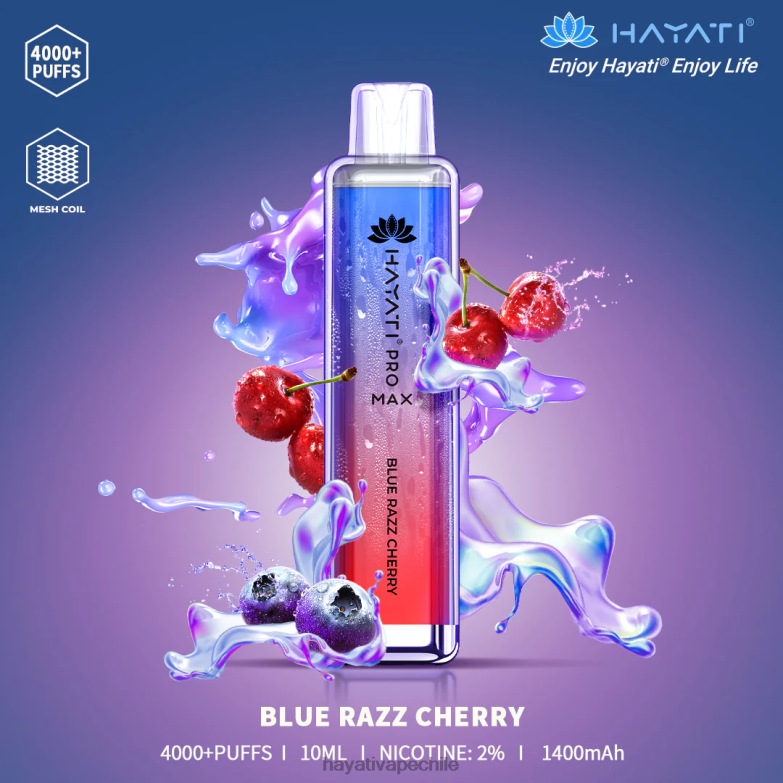 Hayati Pro Max desechable cereza azul razz 8404L94 Hayati Vape Flavours
