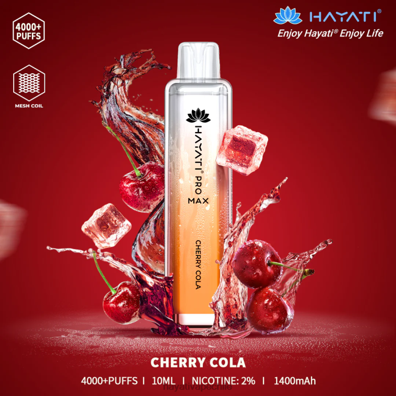 Hayati Pro Max desechable cola de cereza 8404L100 Hayati Flavour Vapes