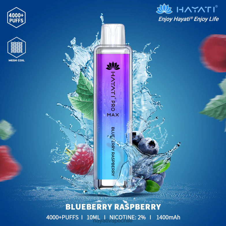 Hayati Pro Max desechable frambuesa arándano 8404L99 Hayati Flavour List
