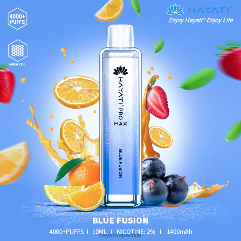 Hayati Pro Max desechable fusión azul 8404L93 Hayati Vape Chile