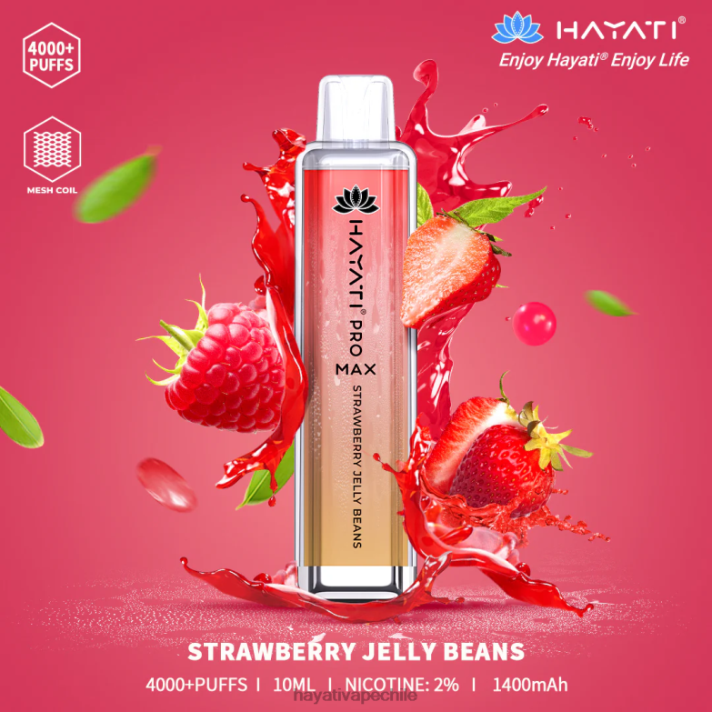 Hayati Pro Max desechable gominolas de fresa 8404L142 Hayati Santiago