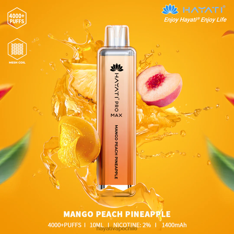 Hayati Pro Max desechable mango durazno piña 8404L111 Hayati Chile