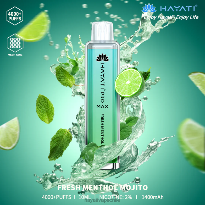 Hayati Pro Max desechable mojito mentolado fresco 8404L133 Hayati Vape Chile