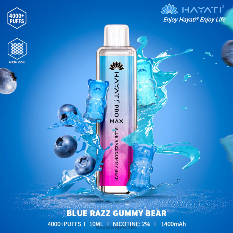 Hayati Pro Max desechable osito de goma azul razz 8404L129 Hayati Flavour List