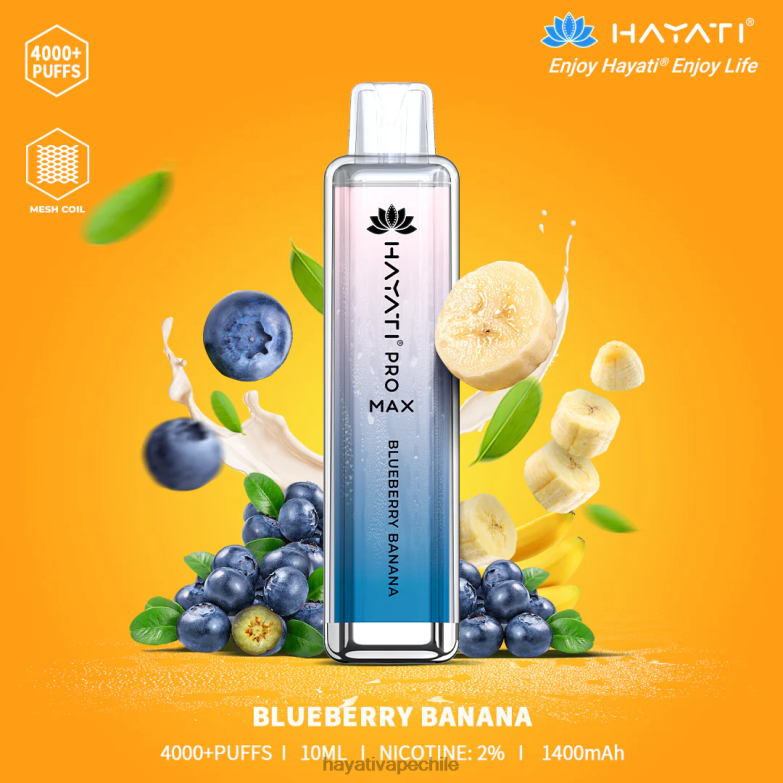 Hayati Pro Max desechable plátano arándano 8404L138 Hayati Flavours Chile