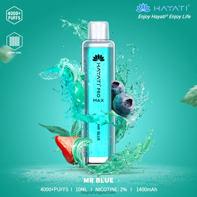 Hayati Pro Max desechable señor azul 8404L113 Hayati Vape Chile