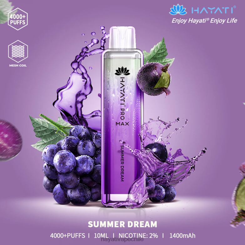 Hayati Pro Max desechable sueño de verano 8404L124 Hayati Vape Flavours