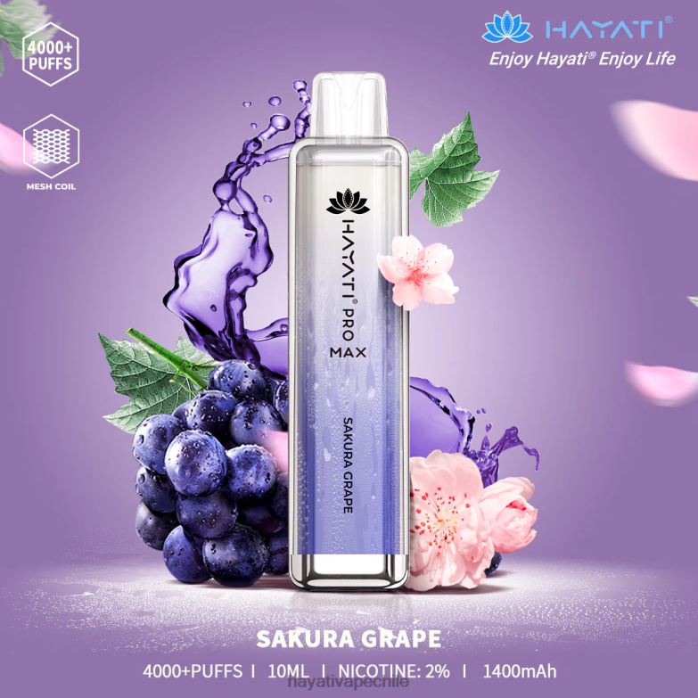 Hayati Pro Max desechable uva sakura 8404L119 Hayati Flavour List