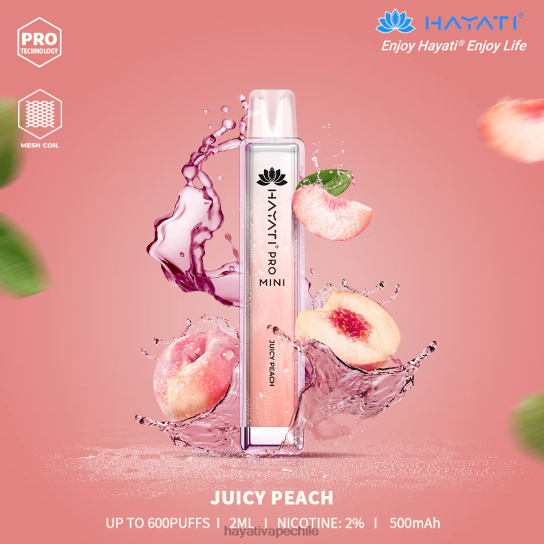 Hayati Pro Mini desechable Durazno jugoso 8404L12 Hayati Santiago