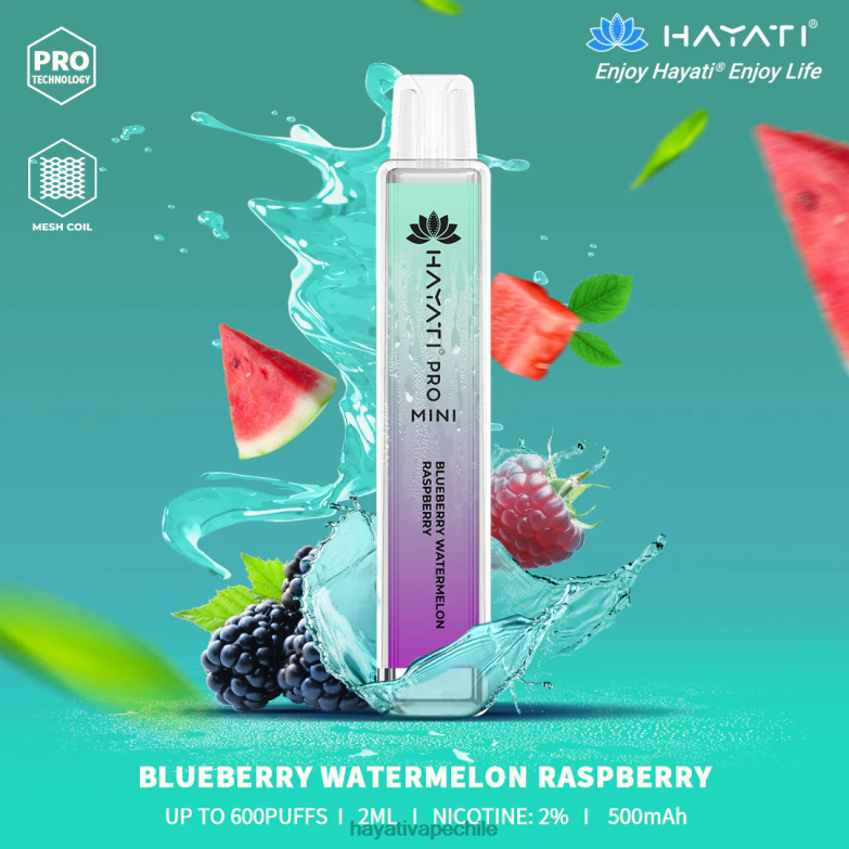 Hayati Pro Mini desechable arándano sandía frambuesa 8404L25 Hayati Vape Liquid