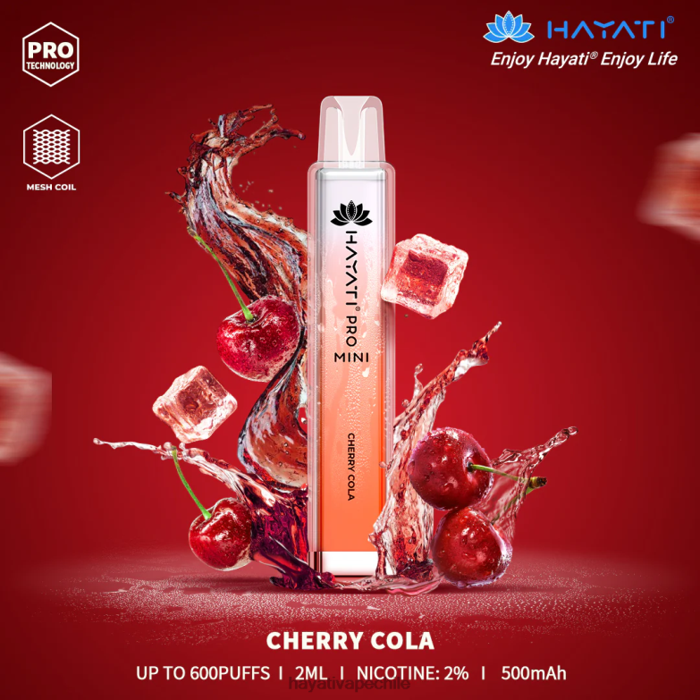 Hayati Pro Mini desechable cola de cereza 8404L7 Hayati Vape Review