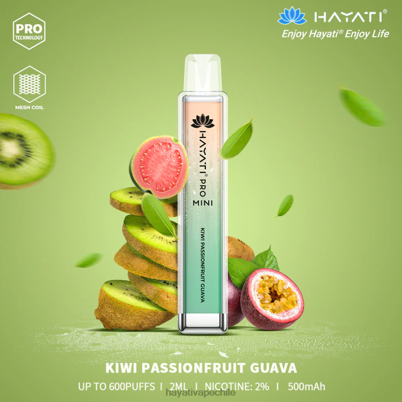 Hayati Pro Mini desechable cuava de maracuyá y kiwi 8404L13 Hayati Vape Chile