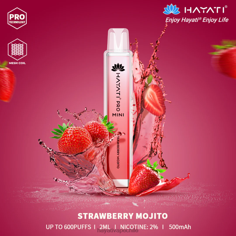 Hayati Pro Mini desechable mojito de fresa 8404L21 Hayati Chile