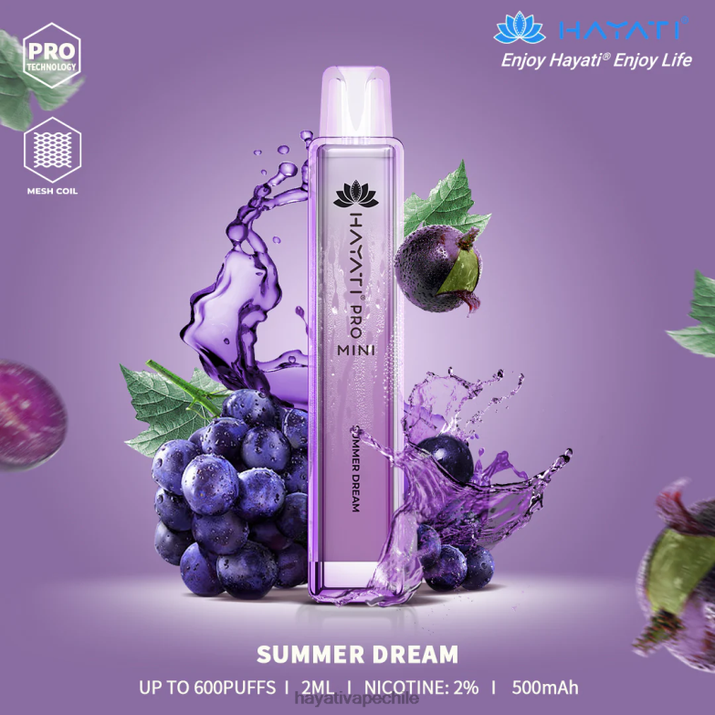 Hayati Pro Mini desechable sueño de verano 8404L23 Hayati Vape Chile