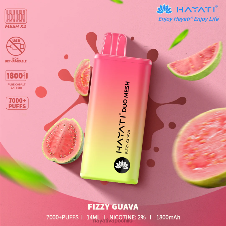 Hayati Duo Mesh desechable guayaba gaseosa 8404L169 Hayati Flavour List