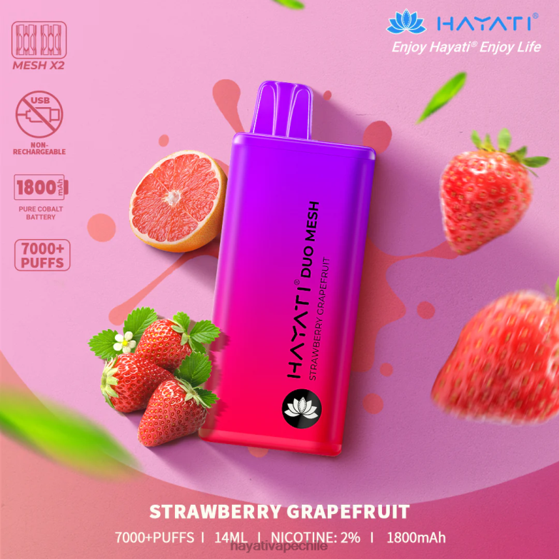 Hayati Duo Mesh desechable pomelo fresa 8404L191 Hayati Chile