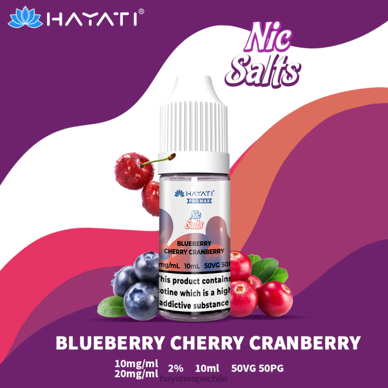 Hayati Pro Max sales de nic arándano cereza arándano 8404L234 Hayati Vape Flavours