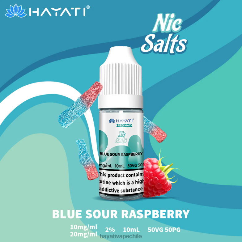 Hayati Pro Max sales de nic frambuesa agria azul 8404L233 Hayati Vape Chile