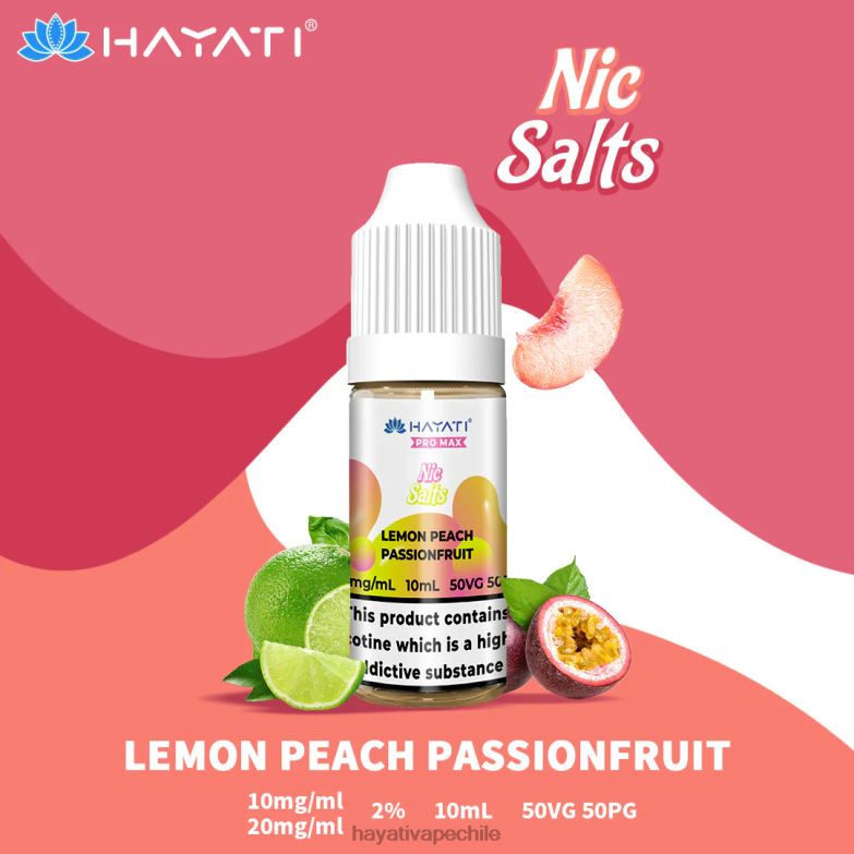 Hayati Pro Max sales de nic maracuyá melocotón limón 8404L242 Hayati Santiago