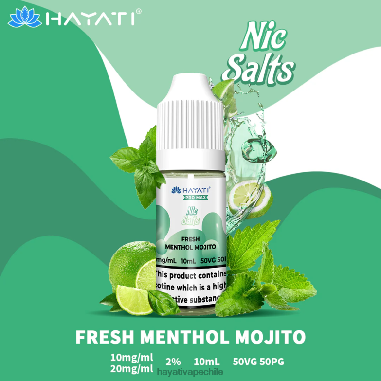 Hayati Pro Max sales de nic mojito mentolado fresco 8404L239 Hayati Flavour List