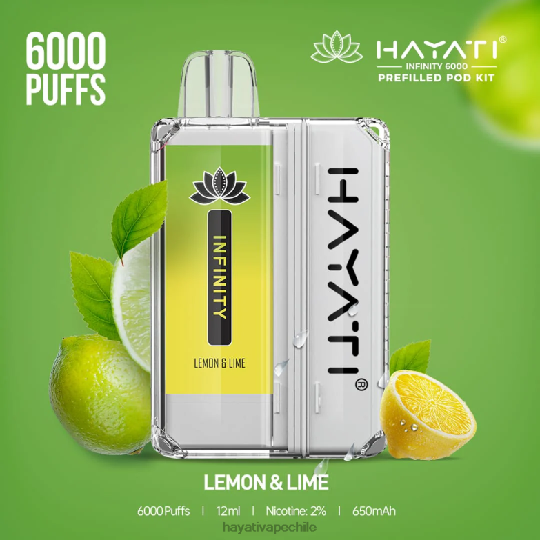 Hayati Infinity 6000 kits de cápsulas Lima Limon 8404L153 Hayati Vape Chile