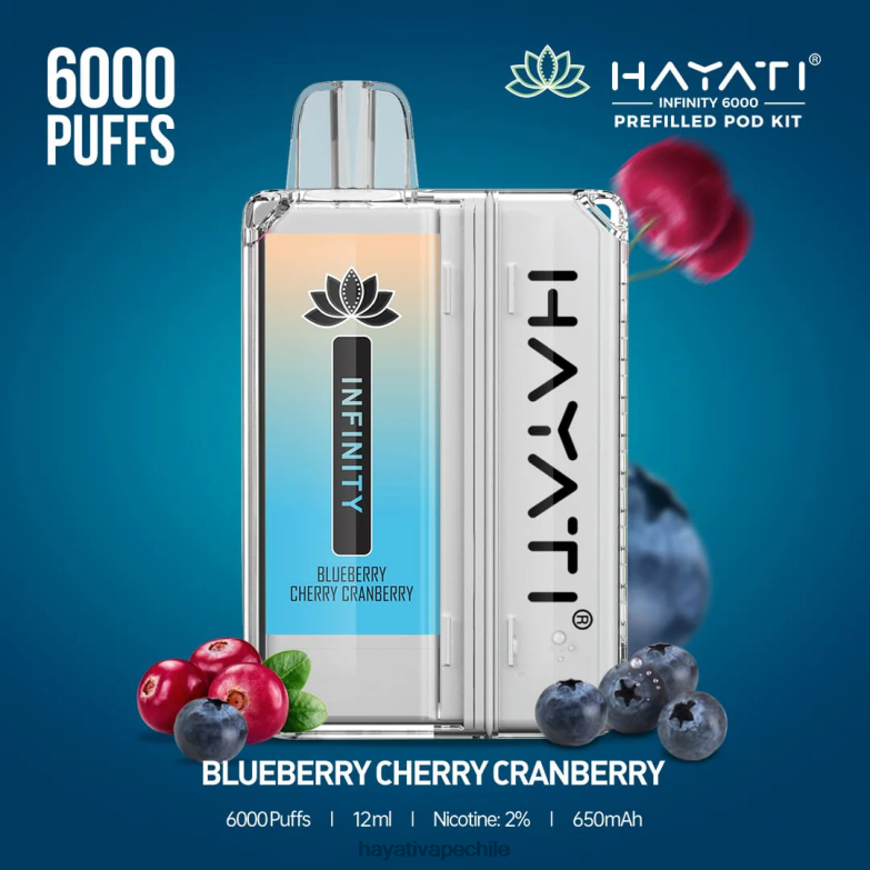 Hayati Infinity 6000 kits de cápsulas arándano cereza arándano 8404L145 Hayati Vape Liquid