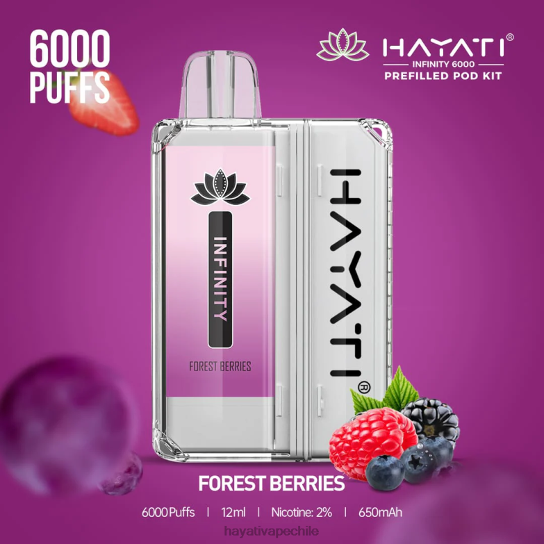 Hayati Infinity 6000 kits de cápsulas bayas del bosque 8404L148 Hayati Flavours Chile