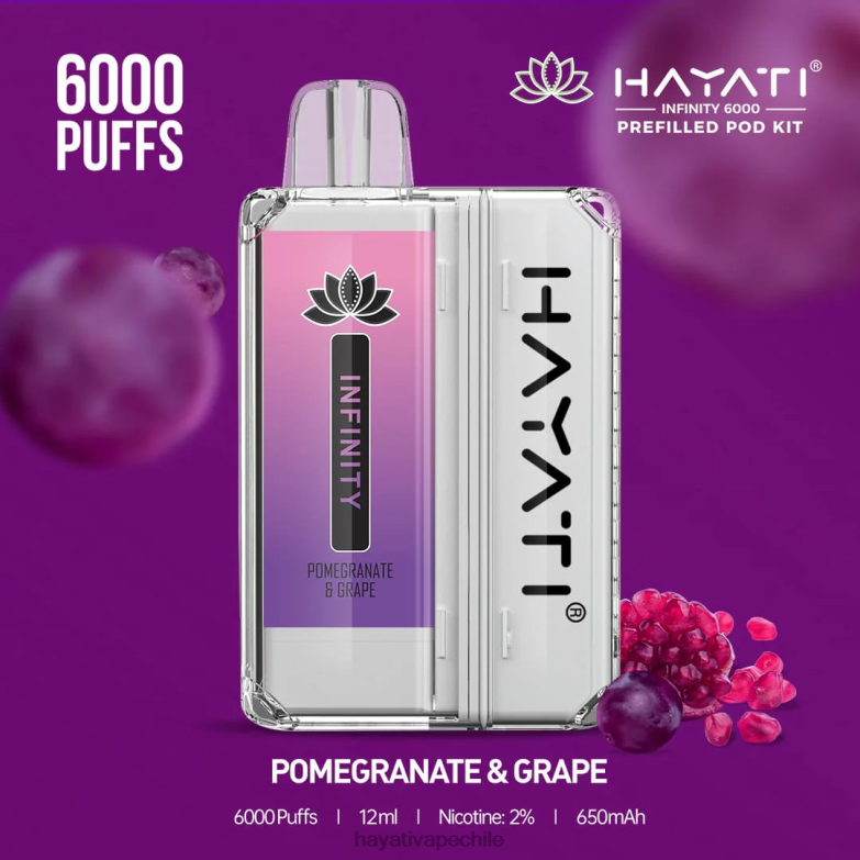 Hayati Infinity 6000 kits de cápsulas granada y uva 8404L156 Hayati Vape Near Me