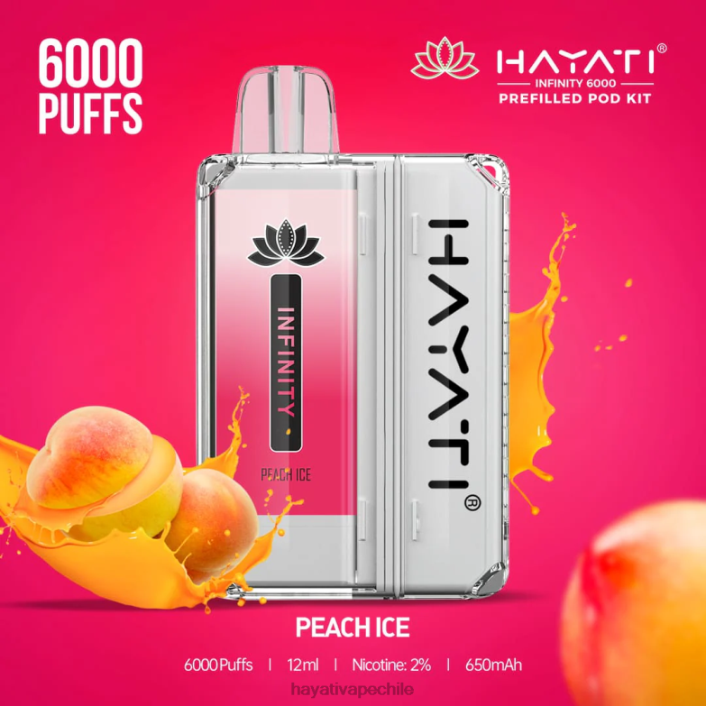 Hayati Infinity 6000 kits de cápsulas hielo de durazno 8404L155 Hayati Vape Liquid
