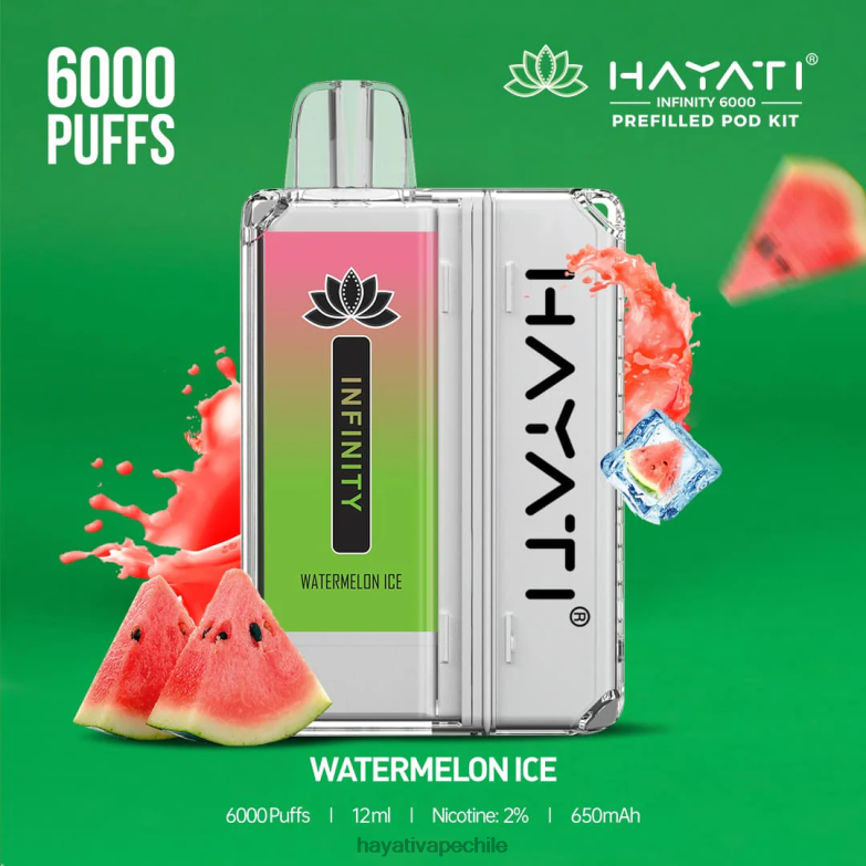 Hayati Infinity 6000 kits de cápsulas hielo de sandia 8404L164 Hayati Vape Flavours