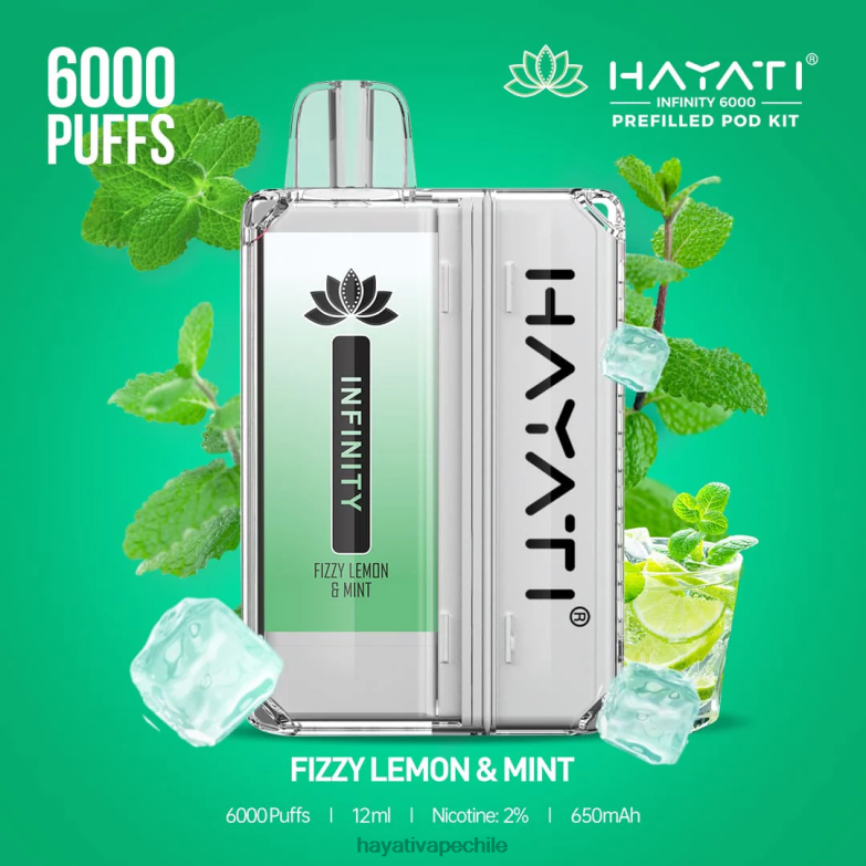 Hayati Infinity 6000 kits de cápsulas limón y menta gaseosos 8404L147 Hayati Vape Review