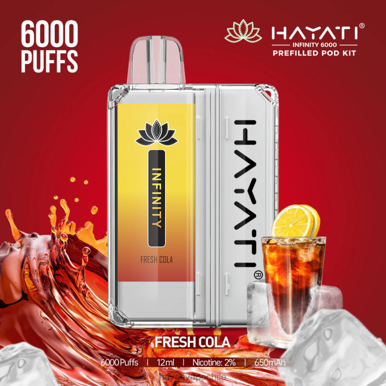Hayati Infinity 6000 kits de cápsulas refresco de cola 8404L149 Hayati Flavour List