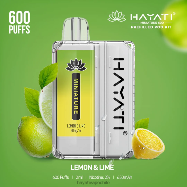 Hayati Miniature kits de 600 cápsulas Lima Limon 8404L39 Hayati Flavour List
