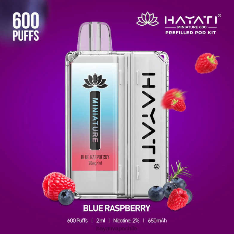 Hayati Miniature kits de 600 cápsulas frambuesa azul 8404L30 Hayati Flavour Vapes