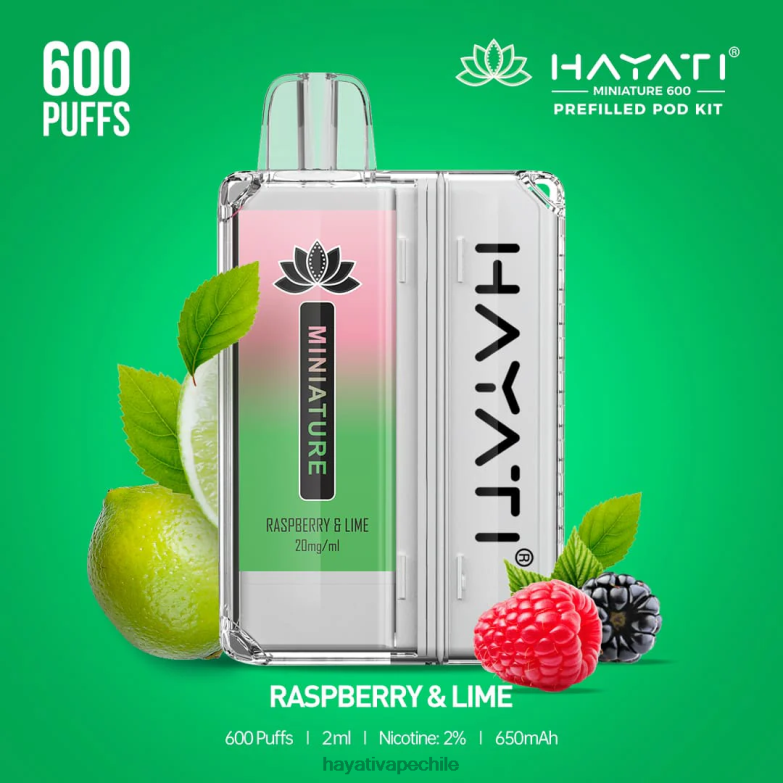 Hayati Miniature kits de 600 cápsulas frambuesa y lima 8404L43 Hayati Vape Chile