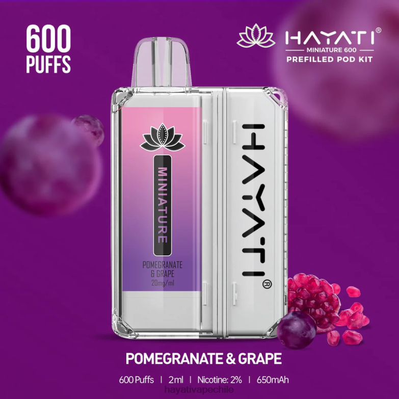 Hayati Miniature kits de 600 cápsulas granada y uva 8404L42 Hayati Santiago