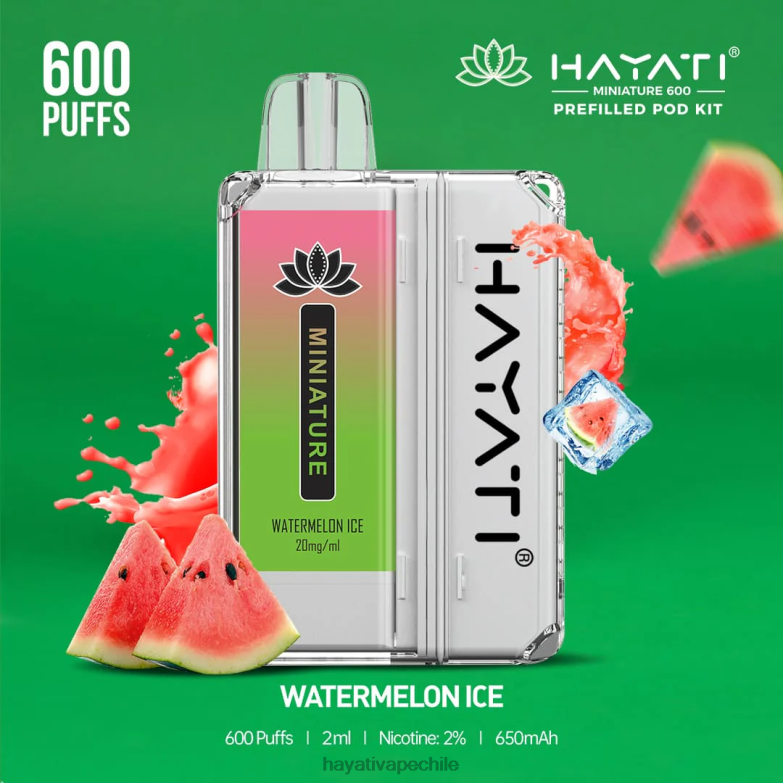 Hayati Miniature kits de 600 cápsulas hielo de sandia 8404L50 Hayati Flavour Vapes