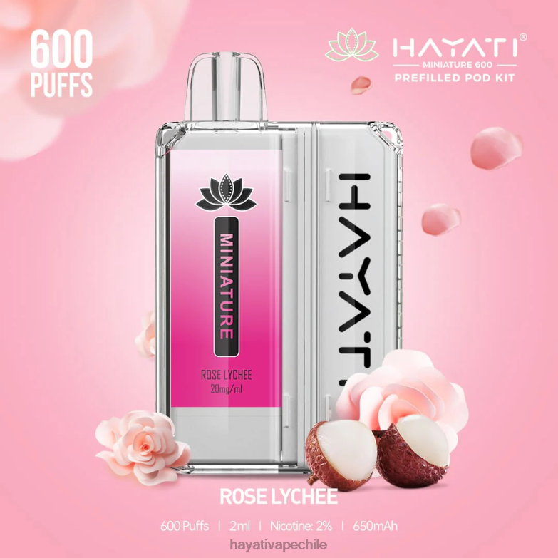Hayati Miniature kits de 600 cápsulas lichi rosa 8404L44 Hayati Vape Flavours